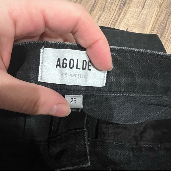 Agolde Sophie Mid Rise Jeans in Trademark Black - Picture 9 of 10